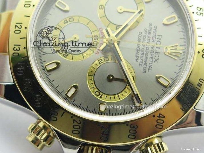 0405 Colorful Daytona SS YG 116523 JF Best Edition Gray Dial On SS YG Bracelet A 3897